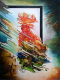 Abstract painting of Nepal