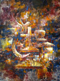 Abstract painting of Nepal