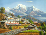 Mt Annapurn and Gandruk villag