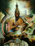 Abstract painting of Nepal
