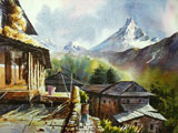  Mt Fistel and village of Nepa