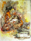  Abstract painting of Nepal